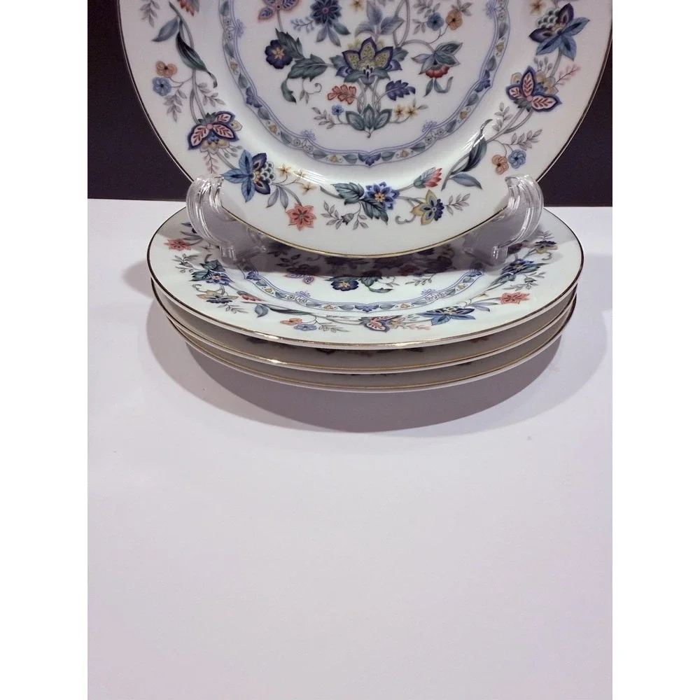 Andrea by Sadek Garden of India Dessert Plates Set 4 Japan Floral Gol